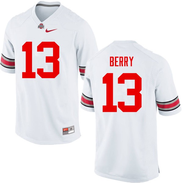 Ohio State Buckeyes #13 Rashod Berry Men University Jersey White OSU50886